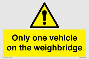 Only one vehicle on weighbridge